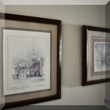 A10. Two framed prints. 